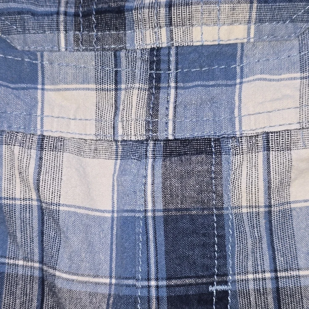 OshKosh B'gosh Blue Plaid Toddler Shortalls